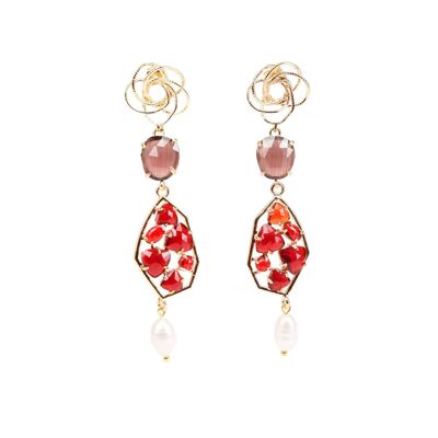 ADDICTED2 - Boucles d'oreilles JUNO rouge
