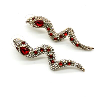 ADDICTED2 - Boucles d'oreilles MOIRE ROUGE