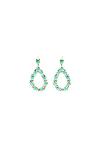 ADDICTED2 - Boucles d'oreilles TACITA vert émeraude 1