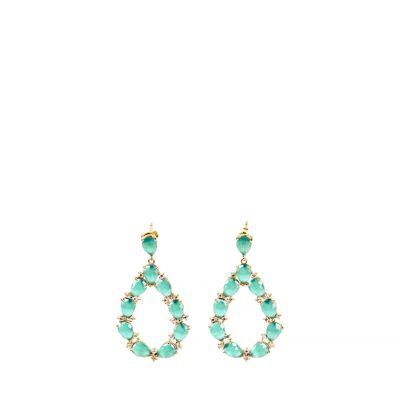 ADDICTED2 - TACITA emerald green earrings