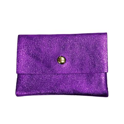 Leather wallet Bonny - Purple