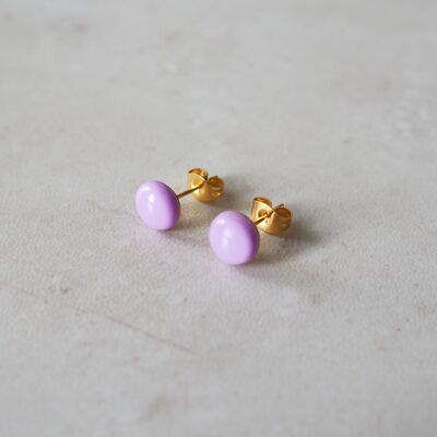 Earrings - Purple stud earrings