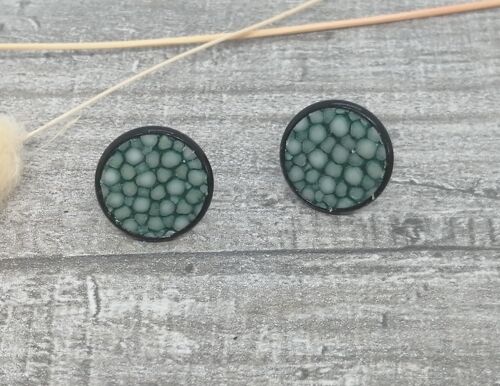 Oorbellen - Maritme - roggelder - zwart/groen