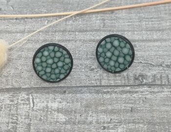 Boucles d'oreilles - Marith - roggelder - noir/vert