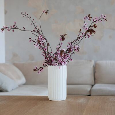 Vase colonne en céramique (blanc) - LIVOA Vase TORU