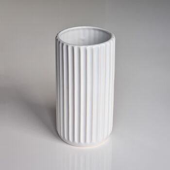 Vase colonne en céramique (blanc) - LIVOA Vase TORU 3