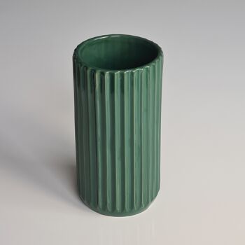 Vase colonne en céramique (vert) - LIVOA Vase TORU 2