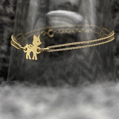 Bracelet bambi peaceful silver gold