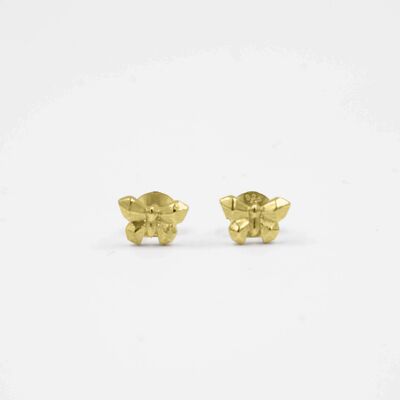 Boucles d'oreilles papillon origami argent doré