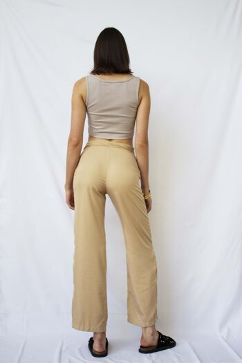 Pantalon wide leg beige - Taille 34 4