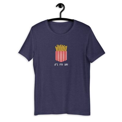 T-shirt unisex a manica corta "It's Fry Day" - Heather Midnight Navy
