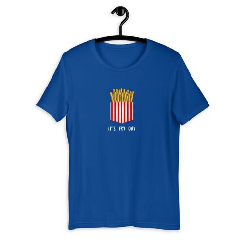 "It's Fry Day" Kurzärmeliges Unisex-T-Shirt - True Royal