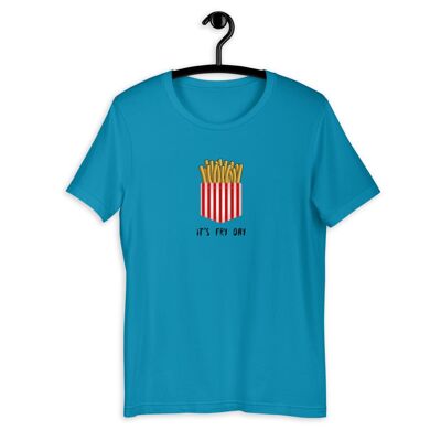 "It's Fry Day" Short Sleeve Unisex T-Shirt - Aqua