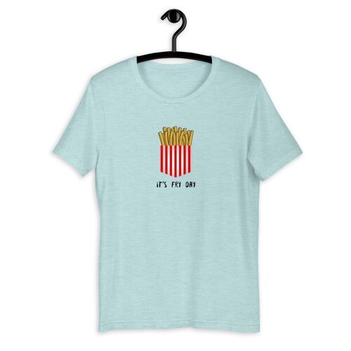 "It's Fry Day" Kurzärmeliges Unisex-T-Shirt - Heather Prisma Eisblau