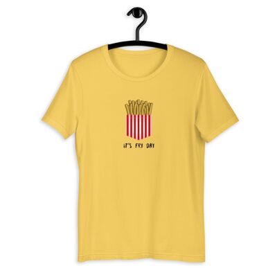 Camiseta de manga corta unisex "It's Fry Day" - Amarillo