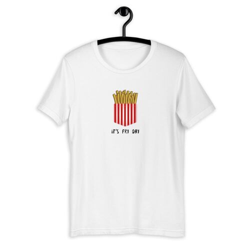 "It's Fry Day" Kurzärmeliges Unisex-T-Shirt - Weiß 2XL