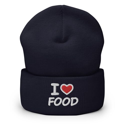 "I Love Food" Beanie - Navy