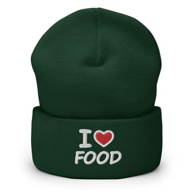 "I Love Food" Beanie - Fichte