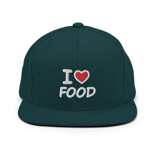 "I Love Food" Snapback-Cap - Fichte