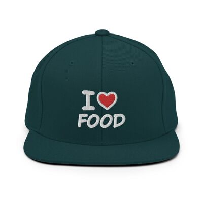 Cappellino snapback "I Love Food" - Abete