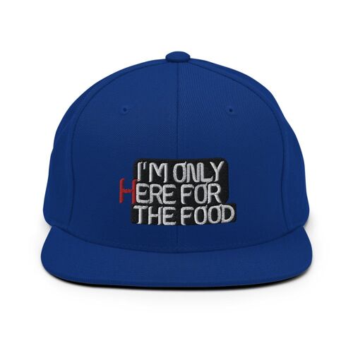"I'm Only Here For The Food" Snapback-Cap - Königsblau