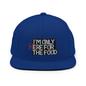 Casquette Snapback I'm Only Here For The Food bleu roi 1