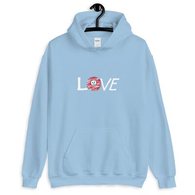 Sweat à capuche "Donut Love" - Bleu clair