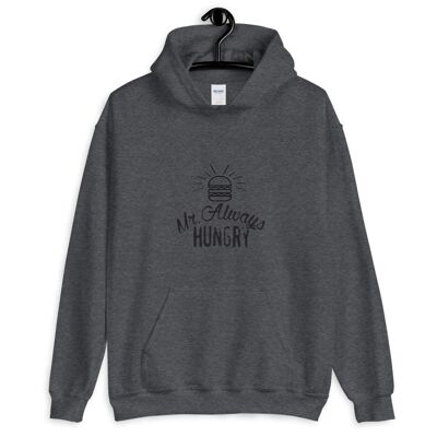 "Mr Always Hungry" Hoodie - Dunkles Heather