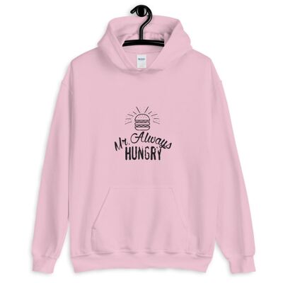 "Mr Always Hungry" Hoodie - Light Pink 2XL