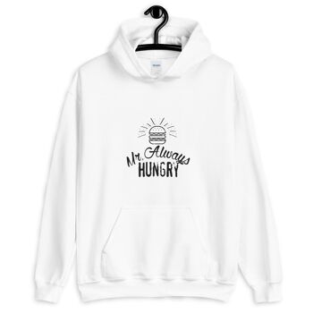 Sweat à capuche "Mr Always Hungry" - Blanc 3XL 1