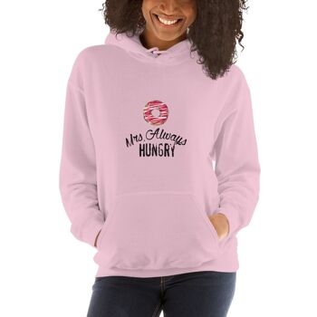 Sweat à capuche "Mrs Always Hungry" - Rouge 2