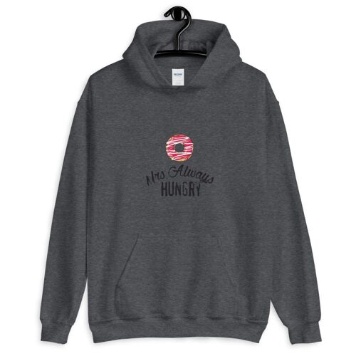 "Mrs Always Hungry" Hoodie - Dunkles Heather
