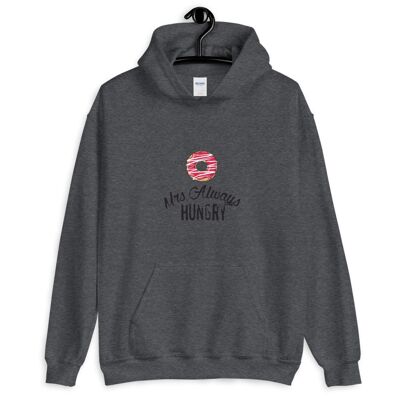 "Mrs Always Hungry" Hoodie - Dunkles Heather 2XL