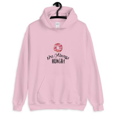 "Mrs Always Hungry" Hoodie - Light Pink