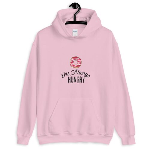 "Mrs Always Hungry" Hoodie - Hellpink 2XL