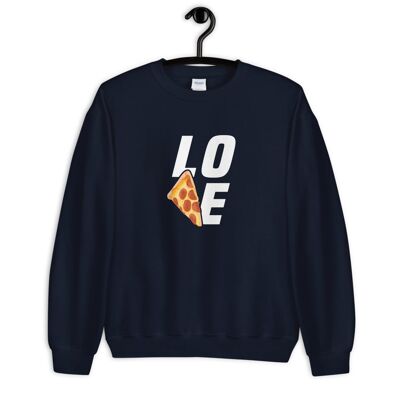 "Pizza Love" Sweater - Navy 2XL