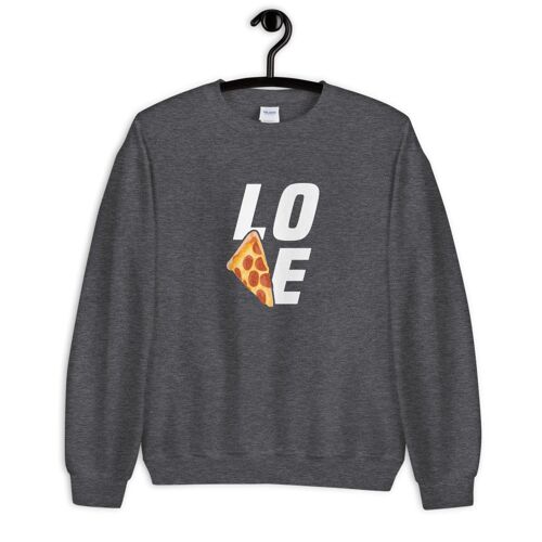 "Pizza Love" Pullover - Dunkles Heather