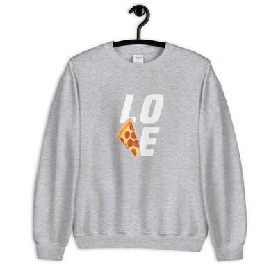 "Pizza Love" Sweater - Sport Gray