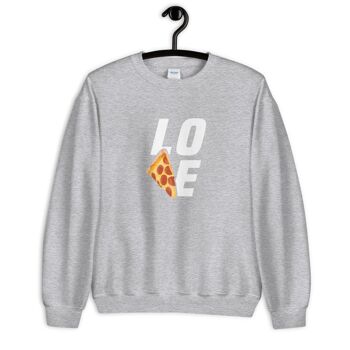 Pull "Pizza Love" - Gris Sport 1