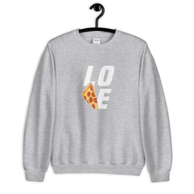 Pull "Pizza Love" - Gris Sport 2XL