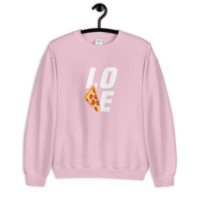 "Pizza Love" Sweater - Light Pink