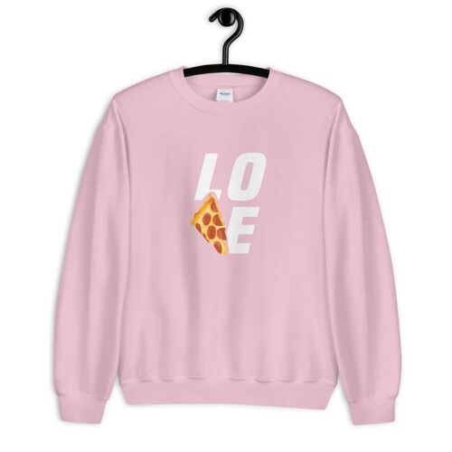 "Pizza Love" Pullover - Hellpink 2XL