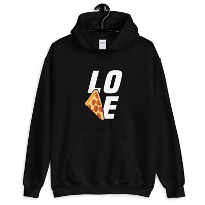 Sudadera con capucha "Pizza Love" - Negro