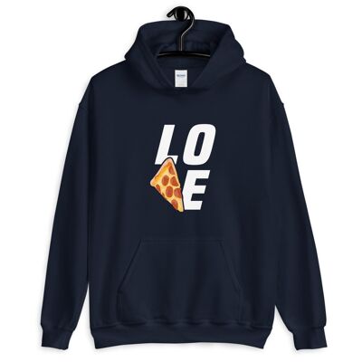 Sudadera con capucha "Pizza Love" - Azul marino 2XL