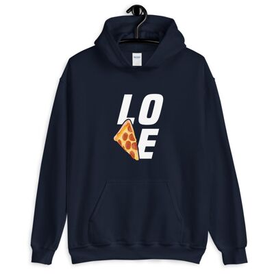 "Pizza Love" Hoodie - Navy 4XL