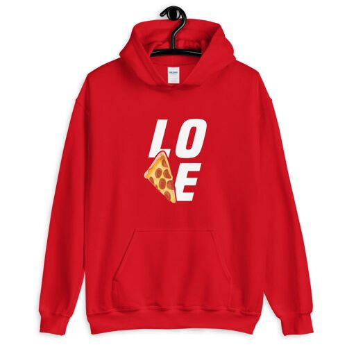 "Pizza Love" Hoodie - Rot 2XL