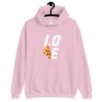 Sudadera con capucha "Pizza Love" - Rosa claro
