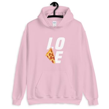 Sweat à capuche "Pizza Love" - Rose clair 1