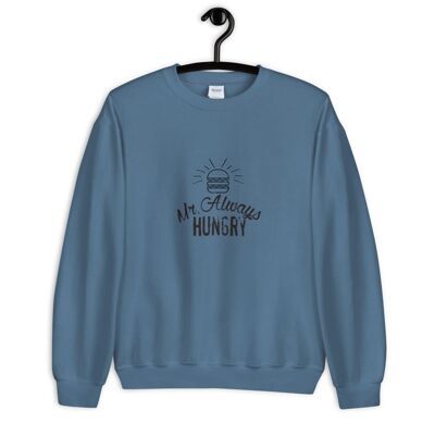 "Mr Always Hungry" Pullover - Indigoblau 2XL