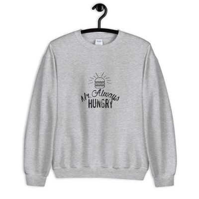 "Mr Always Hungry" Sweater - Sport Gray 2XL